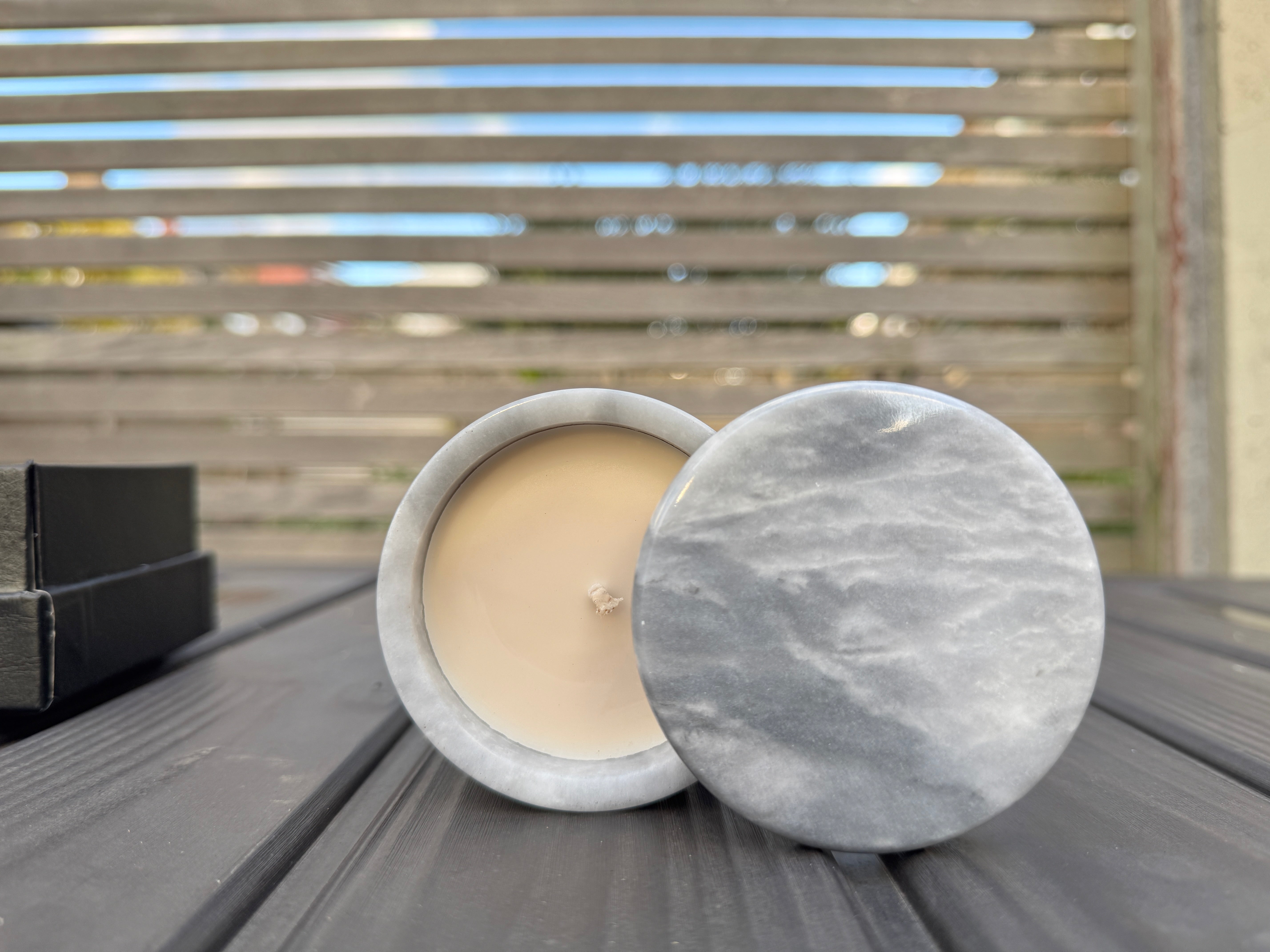 Lavender Marble Candle