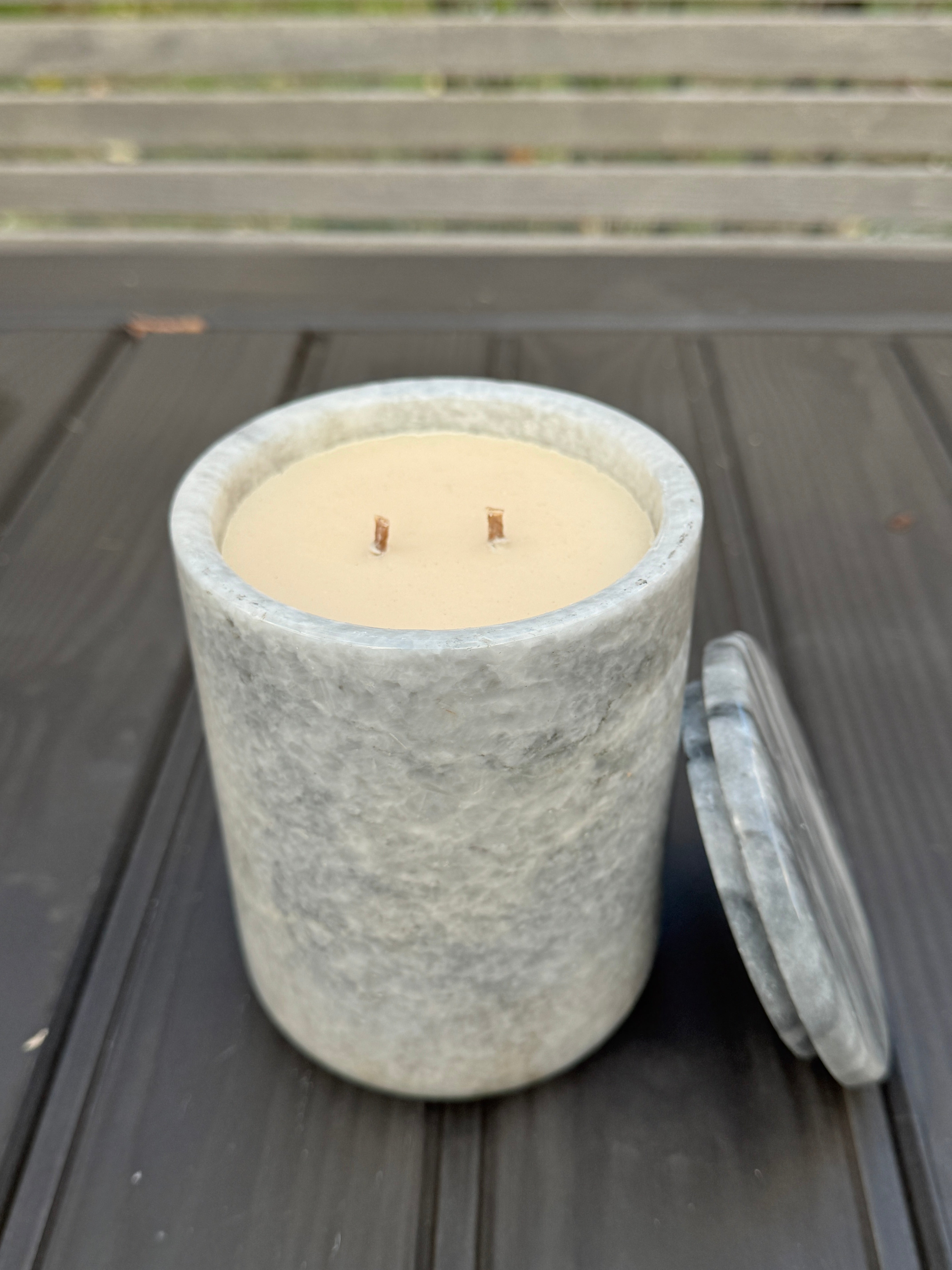 Lavender Marble Candle