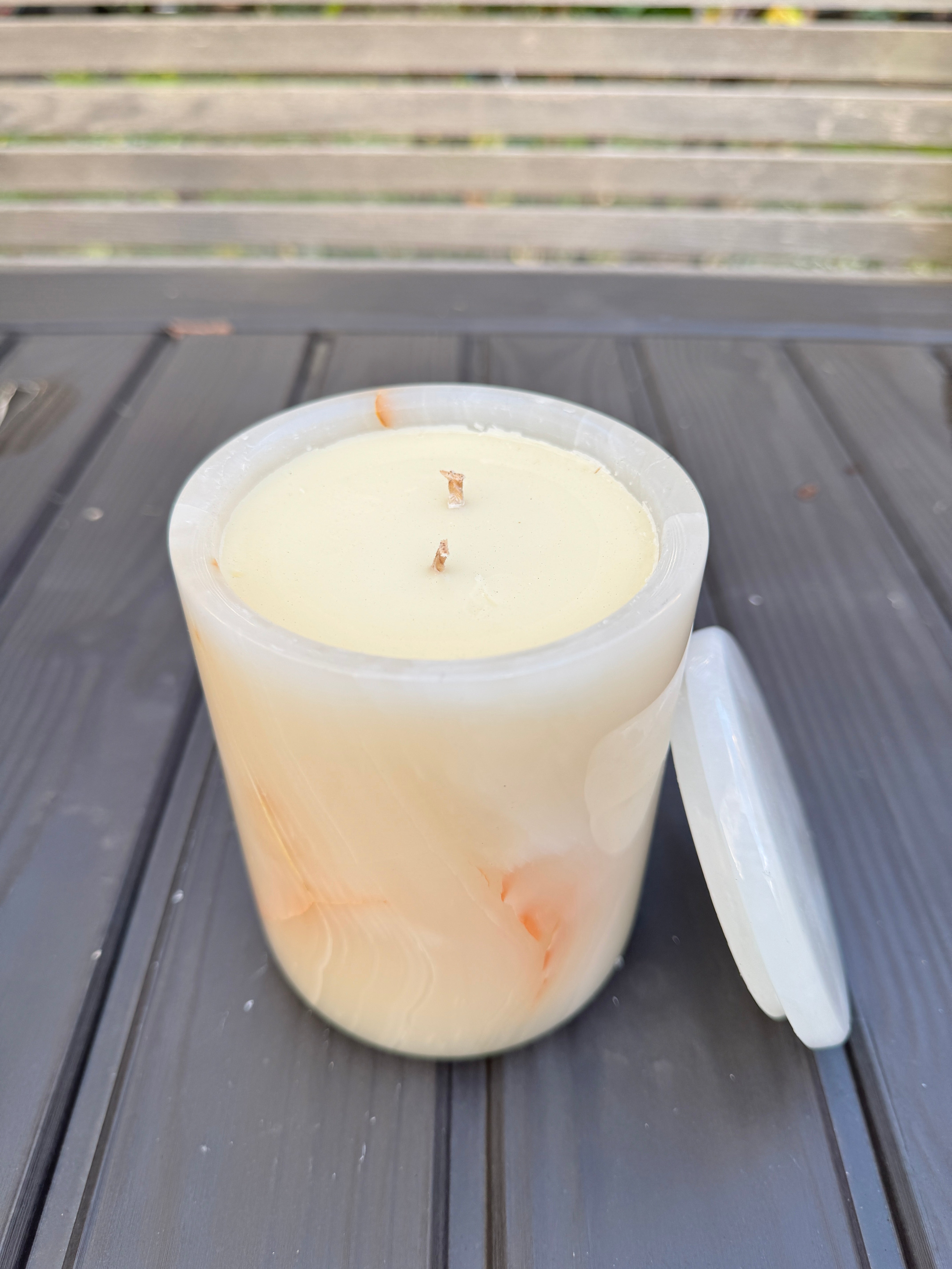 White Onyx Candle