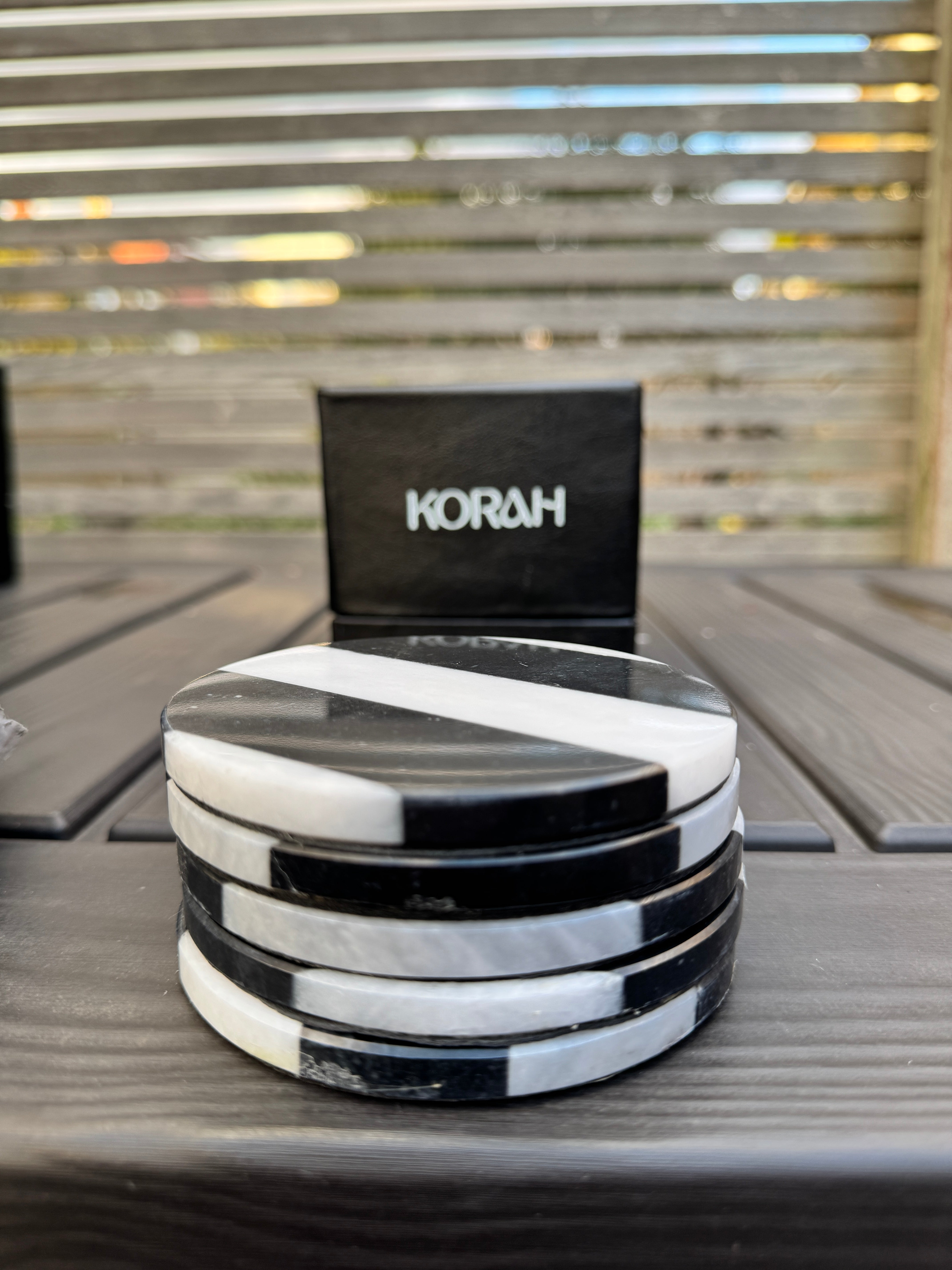 Striped Stone Coasters