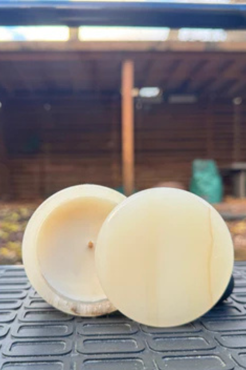 White Onyx Candle