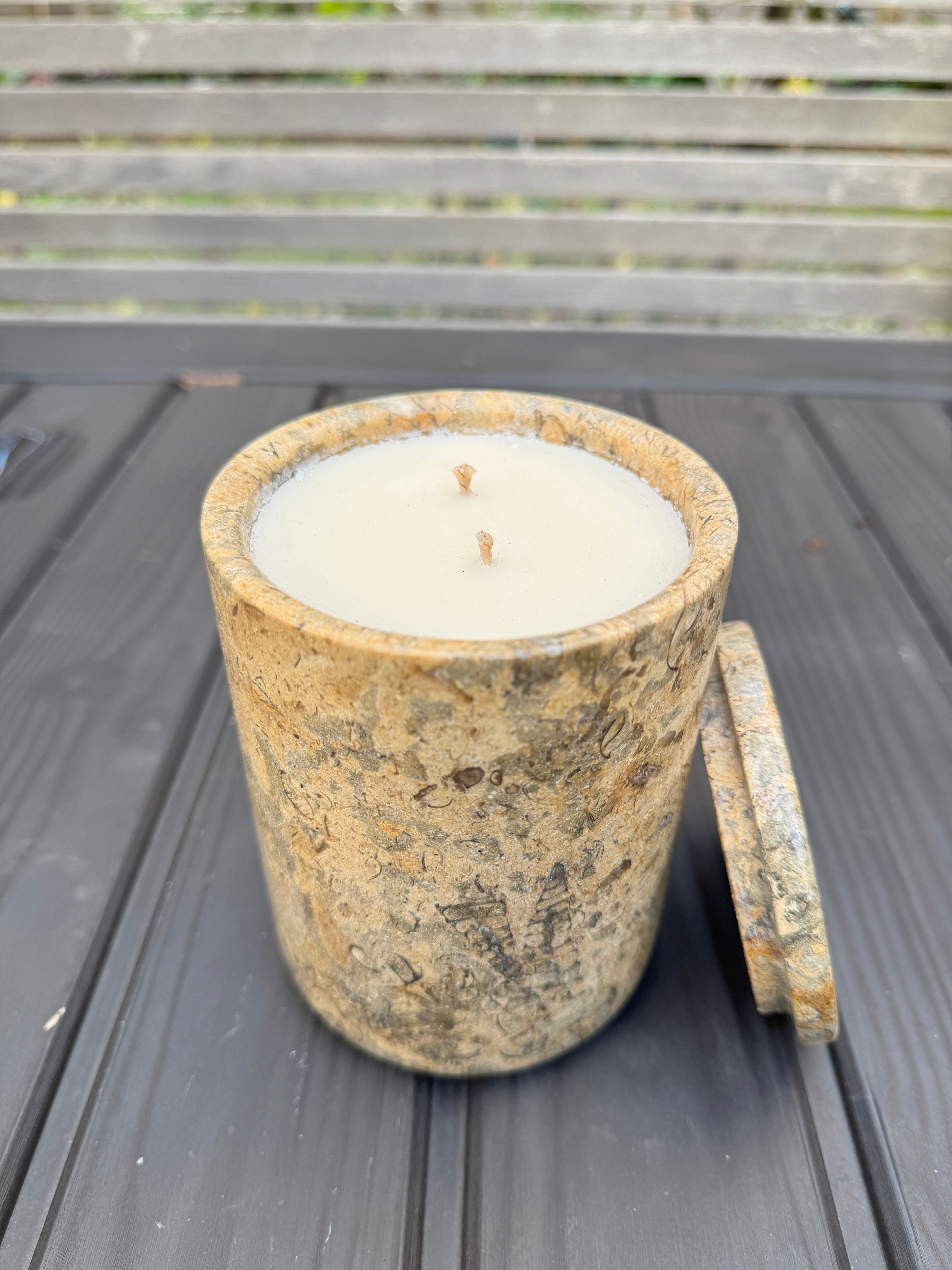 Woodfire Stone Candle