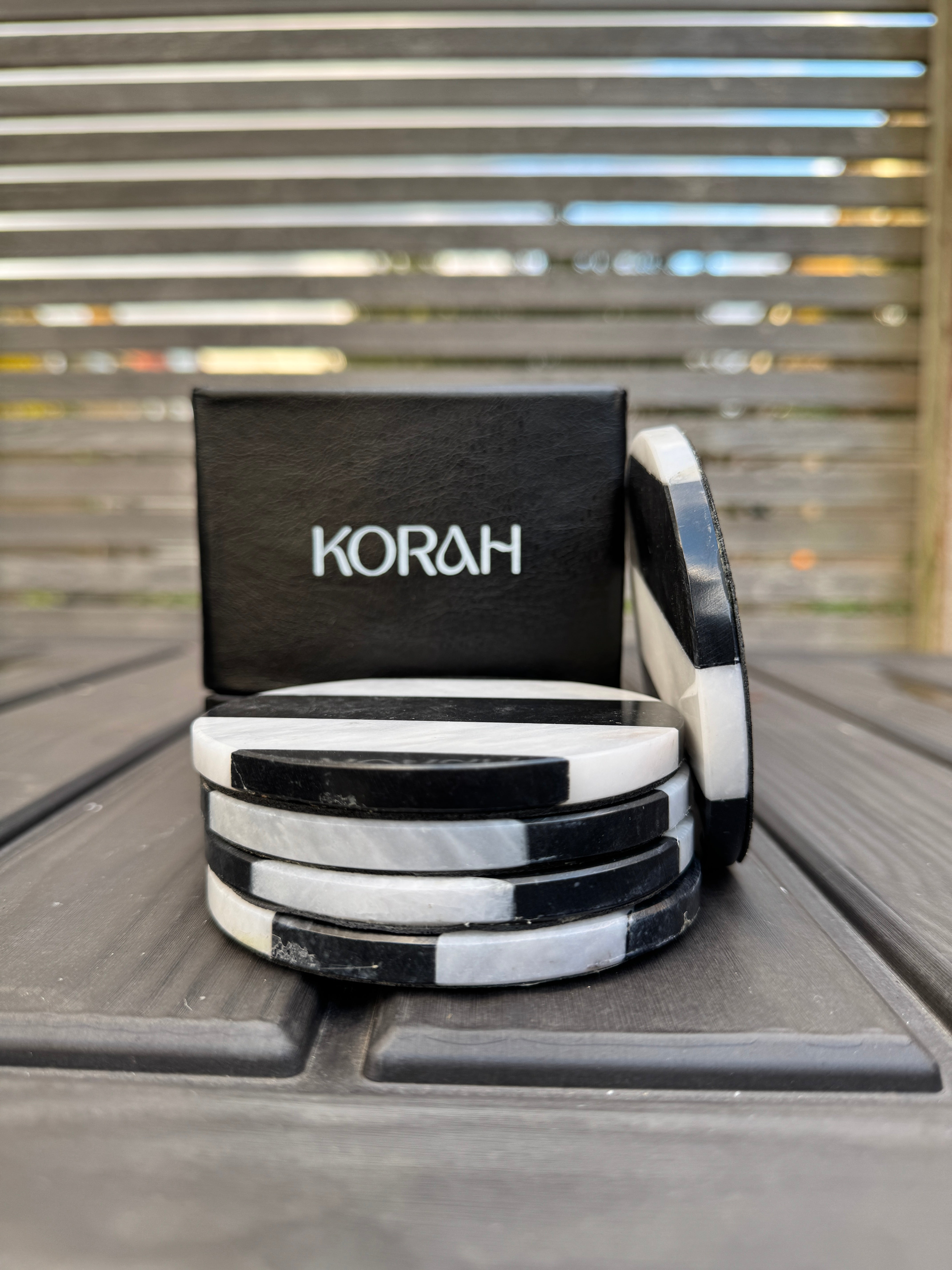 Striped Stone Coasters